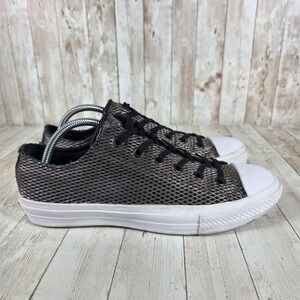 Converse All Star Low Top Sneakers Bronze Metallic Mesh Women's Size‎ 10